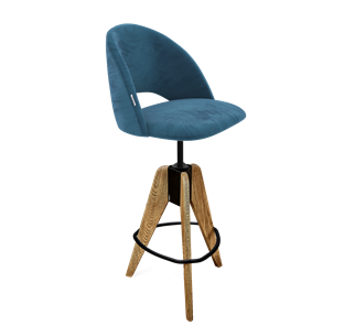 Барный стул SHT-ST34 / SHT-S92 (тихий океан/браш.коричневый/черный муар) в Шахтах