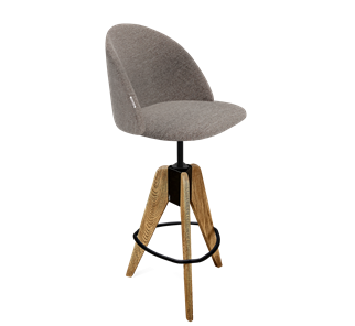 Барный стул SHT-ST35 / SHT-S92 (тростниковый сахар/браш.коричневый/черный муар) в Шахтах