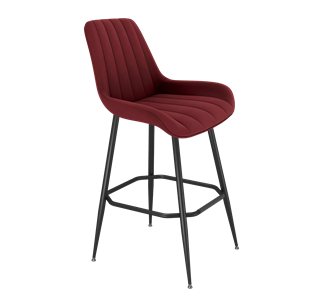 Барный стул SHT-ST37 / SHT-S148 (рубиновое вино/черный муар) в Шахтах