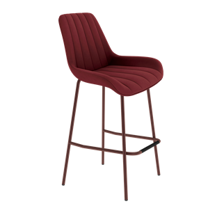 Барный стул SHT-ST37 / SHT-S29P (рубиновое вино/медный металлик) в Шахтах