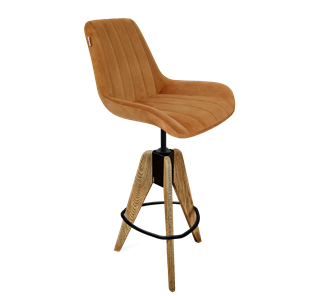 Барный стул SHT-ST37 / SHT-S92 (горчичный/браш.коричневый/черный муар) в Шахтах