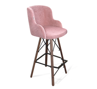 Барный стул SHT-ST39 / SHT-S80 (пыльная роза/темный орех/черный) в Шахтах