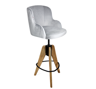 Барный стул SHT-ST39-1 / SHT-S92 (серое облако/браш.коричневый/черный муар) в Шахтах