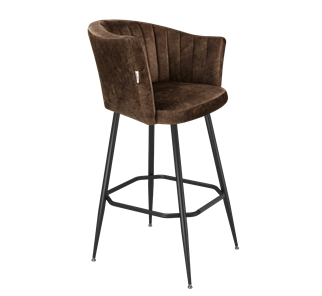 Барный стул SHT-ST42-1 / SHT-S148 (кофейный трюфель/черный муар) в Шахтах