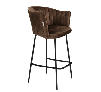 Барный стул SHT-ST42-1 / SHT-S29P (кофейный трюфель/черный муар) в Шахтах