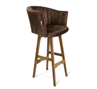 Барный стул SHT-ST42-1 / SHT-S65 (кофейный трюфель/дуб брашированный коричневый) в Шахтах