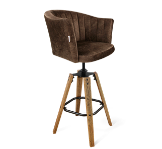 Барный стул SHT-ST42-1 / SHT-S93 (кофейный трюфель/браш.коричневый/черный муар) в Таганроге