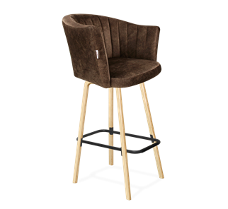 Барный стул SHT-ST42-1 / SHT-S94 (кофейный трюфель/прозрачный лак/черный муар) в Шахтах