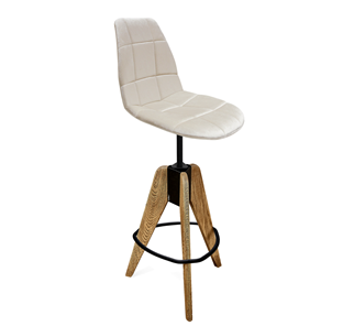 Барный стул SHT-ST29-C/S92 (жемчужный/брашированный коричневый/черный муар) в Шахтах