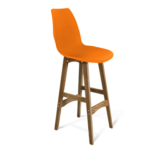 Барный стул SHT-ST29/S65 (оранжевый ral2003/дуб брашированный коричневый) в Шахтах