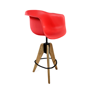 Барный стул SHT-ST31/S92 (красный/брашированный коричневый/черный муар) в Ростове-на-Дону
