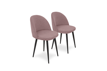 Комплект из 2-х кухонных стульев Лайт розовый черные ножки в Шахтах