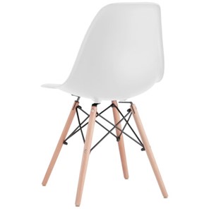 Комплект стульев 4 шт. BRABIX "Eames CF-010", пластик белый, опоры дерево/металл, 532630, 2033A в Шахтах