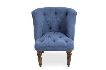 Мягкое кресло Бриджит синий ножки коричневые в Таганроге