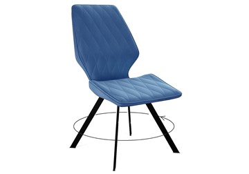 Обеденный стул DikLine 243 поворотный B8 BLUE, ножки черные в Шахтах