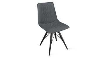 Обеденный стул Хьюго К3 (Черный муар/Микровелюр Jercy Graphite) в Шахтах