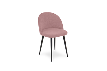 Мягкий стул для кухни Лайт розовый черные ножки в Шахтах