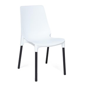 Обеденный стул GENIUS (mod 75) 46x56x84 белый/черные ножки арт.12829 в Батайске
