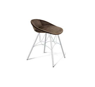 Обеденный стул SHT-ST19-SF1 / SHT-S100 (кофейный трюфель/хром лак) в Таганроге
