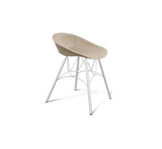 Обеденный стул SHT-ST19-SF1 / SHT-S100 (ванильный крем/хром лак) в Шахтах