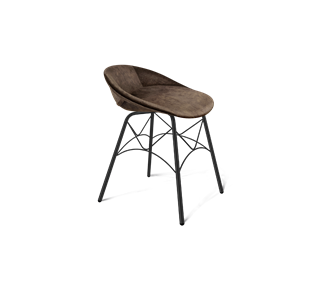 Обеденный стул SHT-ST19-SF1 / SHT-S107 (кофейный трюфель/черный муар) в Шахтах