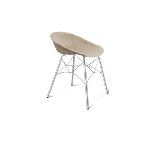 Обеденный стул SHT-ST19-SF1 / SHT-S107 (ванильный крем/хром лак) в Шахтах