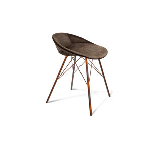 Обеденный стул SHT-ST19-SF1 / SHT-S37 (кофейный трюфель/медный металлик) в Шахтах