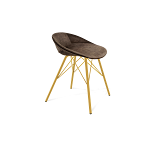 Обеденный стул SHT-ST19-SF1 / SHT-S37 (кофейный трюфель/золото) в Шахтах