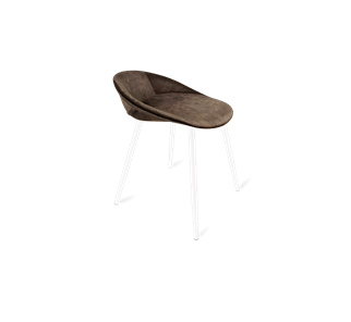 Обеденный стул SHT-ST19-SF1 / SHT-S95-1 (кофейный трюфель/белый муар) в Шахтах