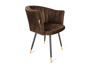Обеденный стул SHT-ST42-1 / SHT-S95-1 (кофейный трюфель/черный муар/золото) в Шахтах