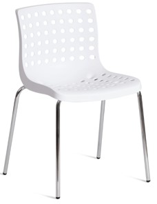 Обеденный стул SKALBERG (mod. C-084-A) 46х56х79 White (белый) / Chrome (хром) арт.19260 в Шахтах