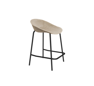 Полубарный стул SHT-ST19-SF1 / SHT-S29P-1 (ванильный крем/черный муар) в Шахтах
