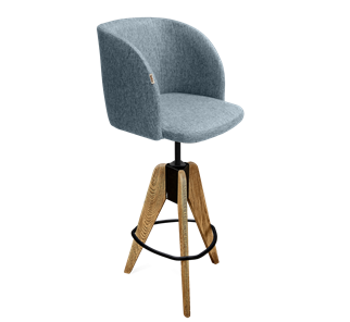 Полубарный стул SHT-ST33 / SHT-S92 (синий лед/браш.коричневый/черный муар) в Шахтах