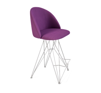 Полубарный стул SHT-ST35 / SHT-S66-1 (ягодное варенье/хром лак) в Шахтах
