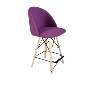 Полубарный стул SHT-ST35 / SHT-S80-1 (ягодное варенье/прозрачный лак/черный) в Шахтах