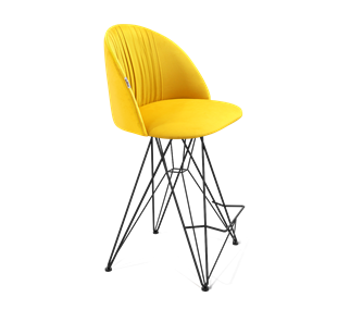 Полубарный стул SHT-ST35-1 / SHT-S66-1 (имперский жёлтый/черный муар) в Шахтах