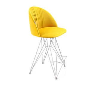 Полубарный стул SHT-ST35-1 / SHT-S66-1 (имперский жёлтый/хром лак) в Шахтах