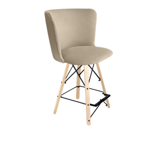 Полубарный стул SHT-ST36 / SHT-S80-1 (ванильный крем/прозрачный лак/черный) в Шахтах