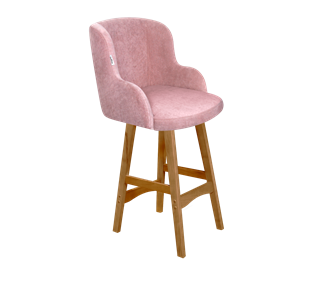 Полубарный стул SHT-ST39 / SHT-S65-1 (пыльная роза/светлый орех) в Шахтах