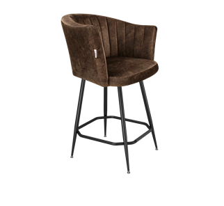 Полубарный стул SHT-ST42-1 / SHT-S148-1 (кофейный трюфель/черный муар) в Таганроге