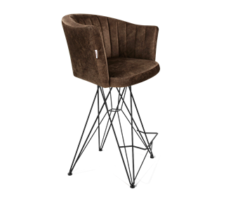 Полубарный стул SHT-ST42-1 / SHT-S66-1 (кофейный трюфель/черный муар) в Шахтах