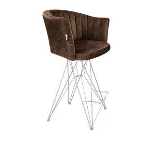 Полубарный стул SHT-ST42-1 / SHT-S66-1 (кофейный трюфель/хром лак) в Таганроге