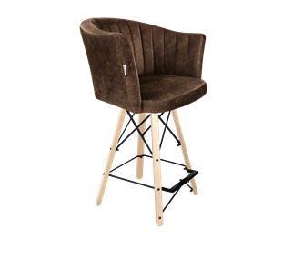 Полубарный стул SHT-ST42-1 / SHT-S80-1 (кофейный трюфель/прозрачный лак/черный) в Шахтах