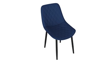 Обеденный стул Oscar (Черный муар/Велюр L005 синий) в Шахтах