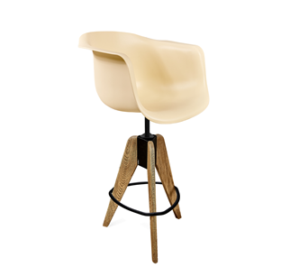 Барный стул SHT-ST31/S92 (бежевый/брашированный коричневый/черный муар) в Шахтах