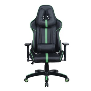 Кресло офисное Brabix GT Carbon GM-120 (две подушки, экокожа, черное/зеленое) 531929 в Батайске