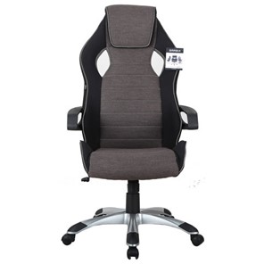 Офисное кресло Brabix Techno GM-002 (ткань, черное/серое, вставки белые) в Шахтах