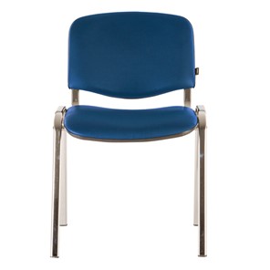 Офисный стул Brabix Iso CF-001 (хромированный каркас, кожзам синий) 531428 в Шахтах