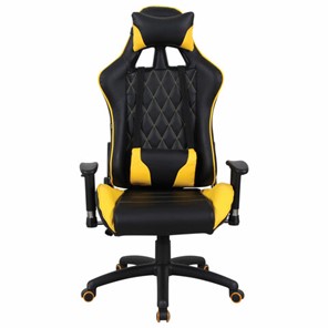 Кресло Brabix GT Master GM-110 (две подушки, экокожа, черное/желтое) 531927 в Таганроге