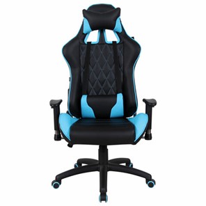 Компьютерное кресло Brabix GT Master GM-110 (две подушки, экокожа, черное/голубое) 531928 в Ростове-на-Дону